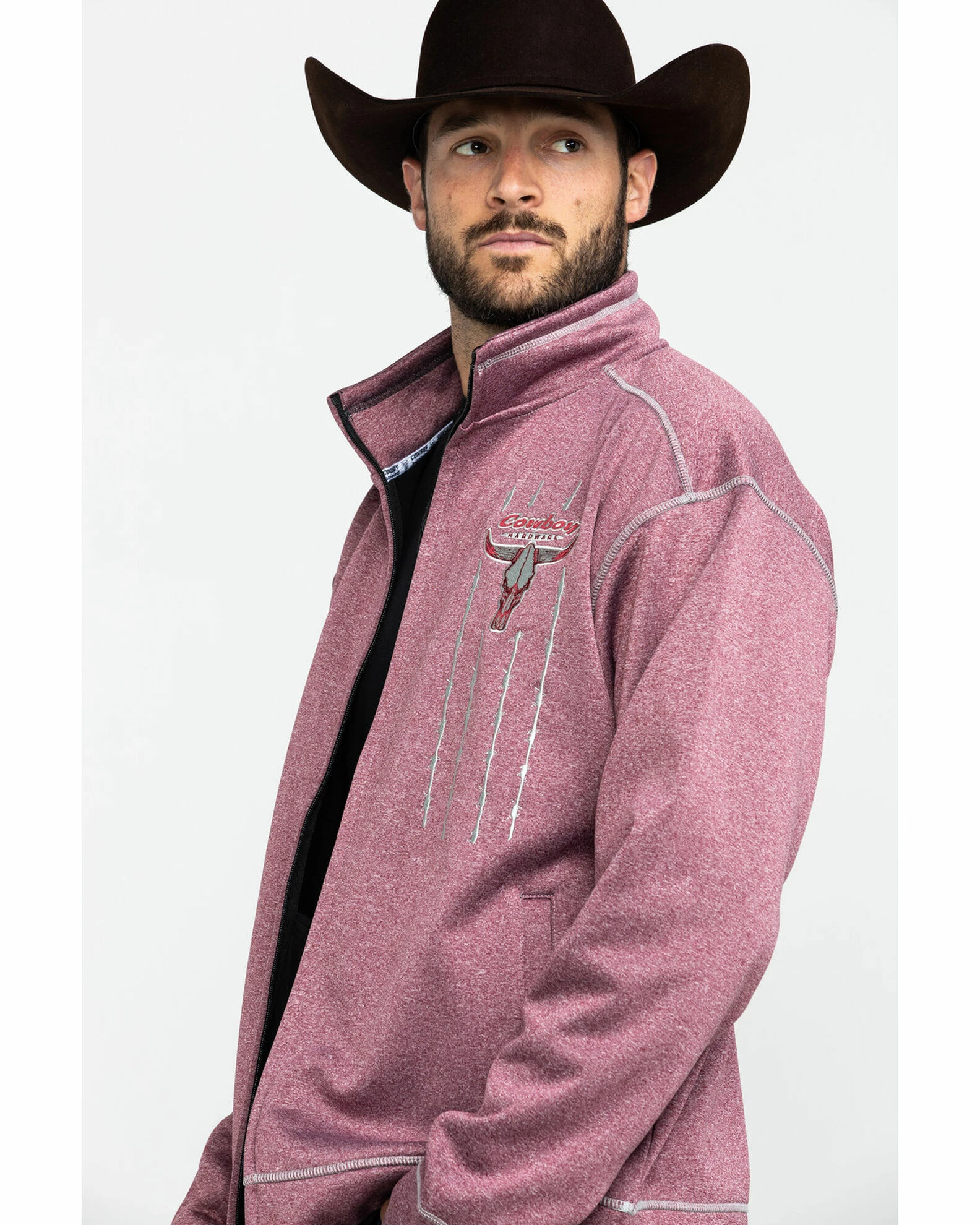 Cowboy Hardware Men's Diamond Barbwire Full Cadet Zip-Up Jacket 5 Cowboy Hardware Men's Diamond Barbwire Full Cadet Zip-Up Jacket - Image 3