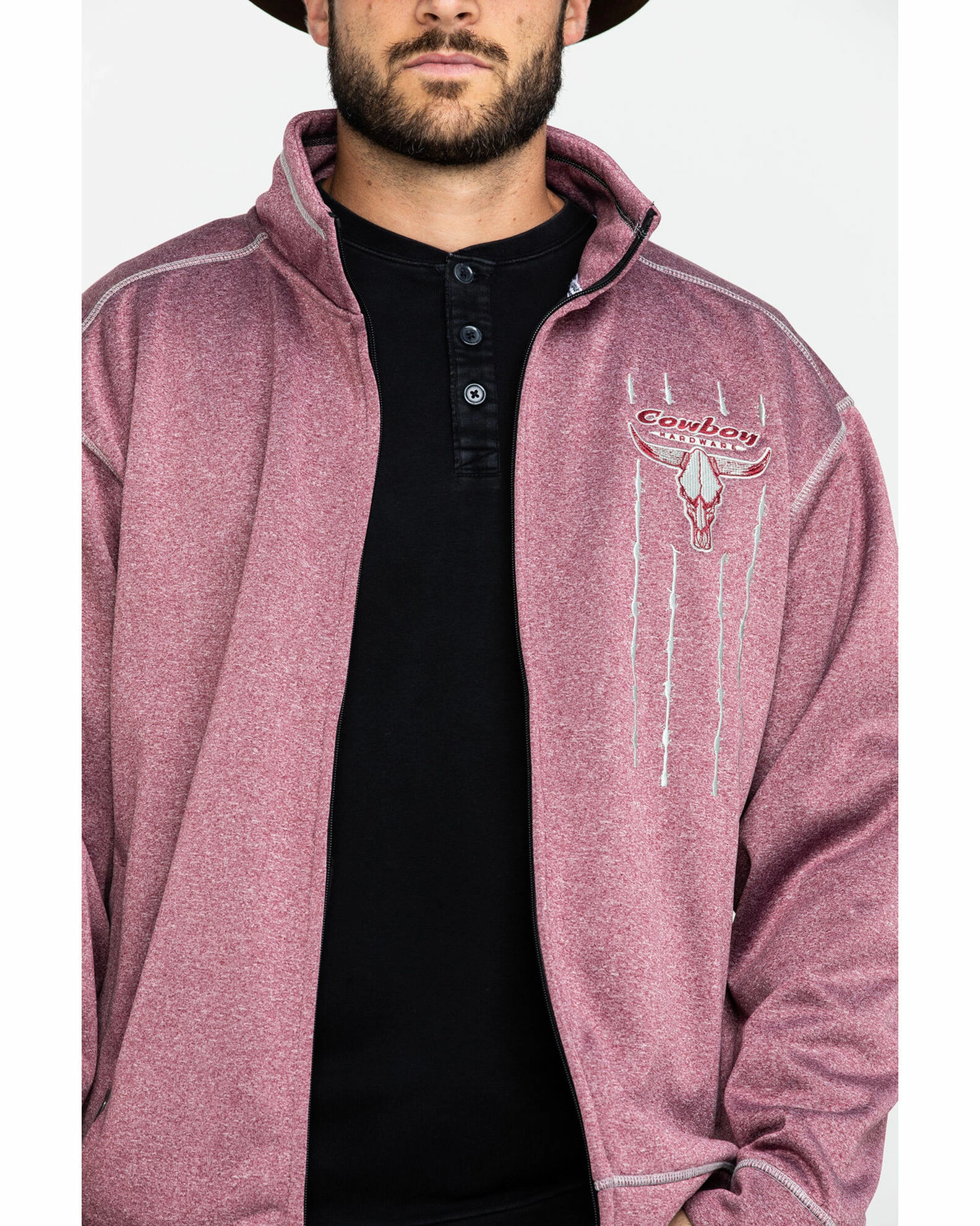 Cowboy Hardware Men's Diamond Barbwire Full Cadet Zip-Up Jacket 6 Cowboy Hardware Men's Diamond Barbwire Full Cadet Zip-Up Jacket - Image 4