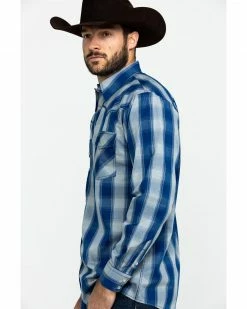 Cowboy Hardware Men's Royal Classic Plaid Long Sleeve Western Shirt Royal Blue 11 Cowboy Hardware Men's Royal Classic Plaid Long Sleeve Western Shirt Royal Blue -Cowboy Hardware Shop 2000285505 460 P3