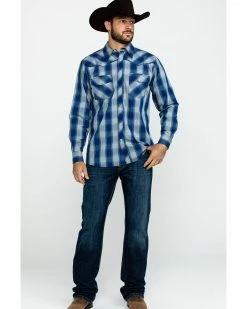 Cowboy Hardware Men's Royal Classic Plaid Long Sleeve Western Shirt Royal Blue 14 Cowboy Hardware Men's Royal Classic Plaid Long Sleeve Western Shirt Royal Blue -Cowboy Hardware Shop 2000285505 460 P6