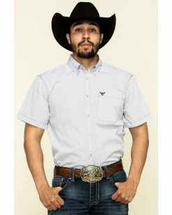 Cowboy Hardware Men's White Little Zig Geo Print Short Sleeve Western Shirt 15 Cowboy Hardware Men's White Little Zig Geo Print Short Sleeve Western Shirt -Cowboy Hardware Shop 2000295155 100 P1 1
