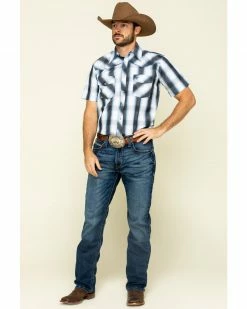 Cowboy Hardware Men's Black Hombre Plaid Short Sleeve Western Shirt  -Cowboy Hardware Shop 2000295157 001 P6