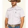 Cowboy Hardware Men's White Rake Plaid Short Sleeve Western Shirt  -Cowboy Hardware Shop 2000295159 100 P1