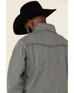 Cowboy Hardware Men's Grey Logo Poly Shell Jacket  -Cowboy Hardware Shop 2000326278 020 P4