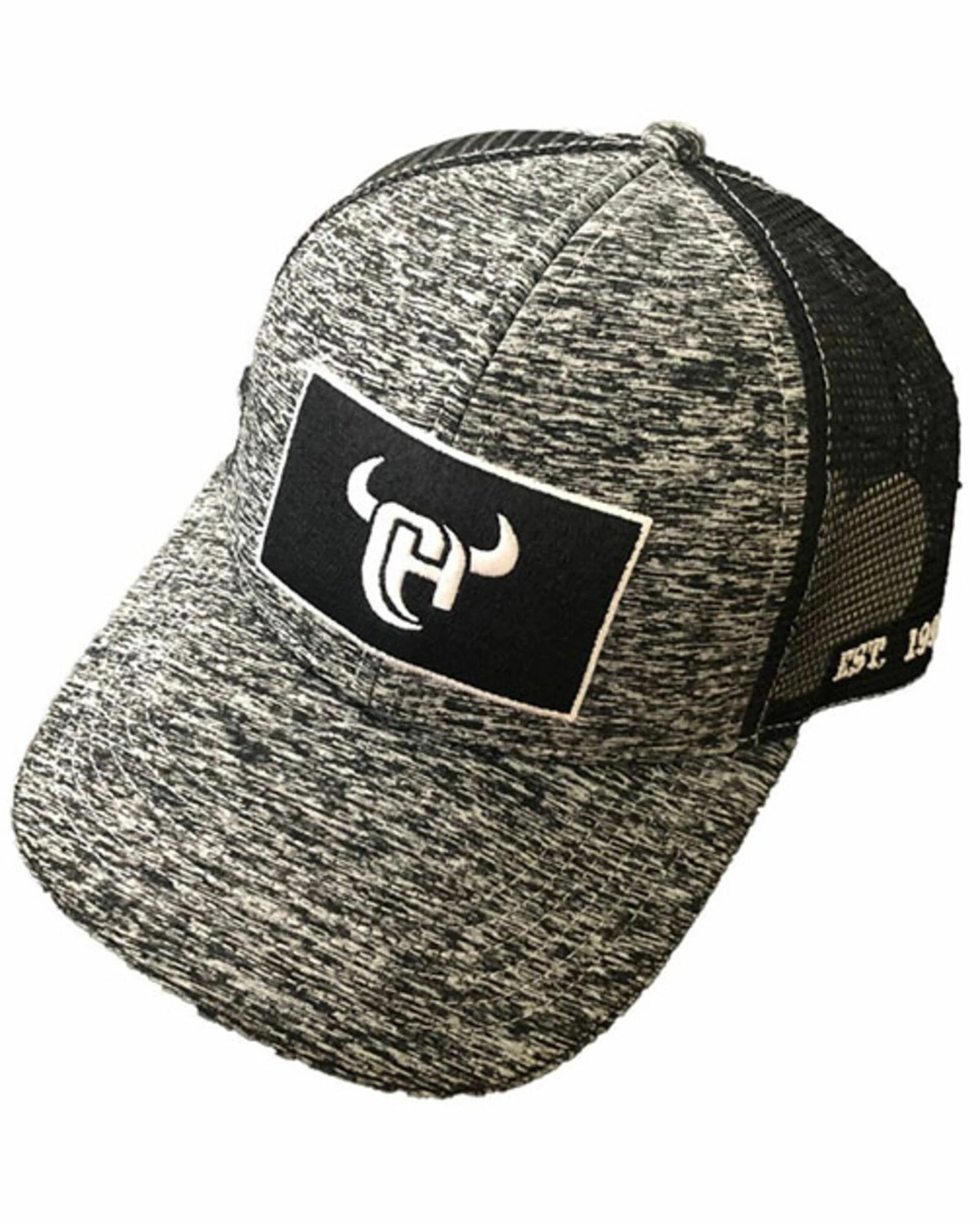 Cowboy Hardware Men's Charcoal Logo Patch Mesh-Back Trucker Cap 3 Cowboy Hardware Men's Charcoal Logo Patch Mesh-Back Trucker Cap