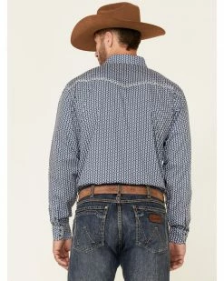 Cowboy Hardware Men's Navy Geo Print Long Sleeve Snap Western Shirt 9 Cowboy Hardware Men's Navy Geo Print Long Sleeve Snap Western Shirt -Cowboy Hardware Shop 2000334178 410 P4