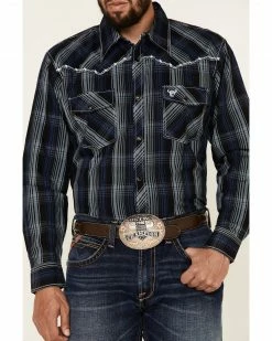 Cowboy Hardware Men's Halter Large Plaid Long Sleeve Snap Western Shirt 8 Cowboy Hardware Men's Halter Large Plaid Long Sleeve Snap Western Shirt -Cowboy Hardware Shop 2000334182 900 P3