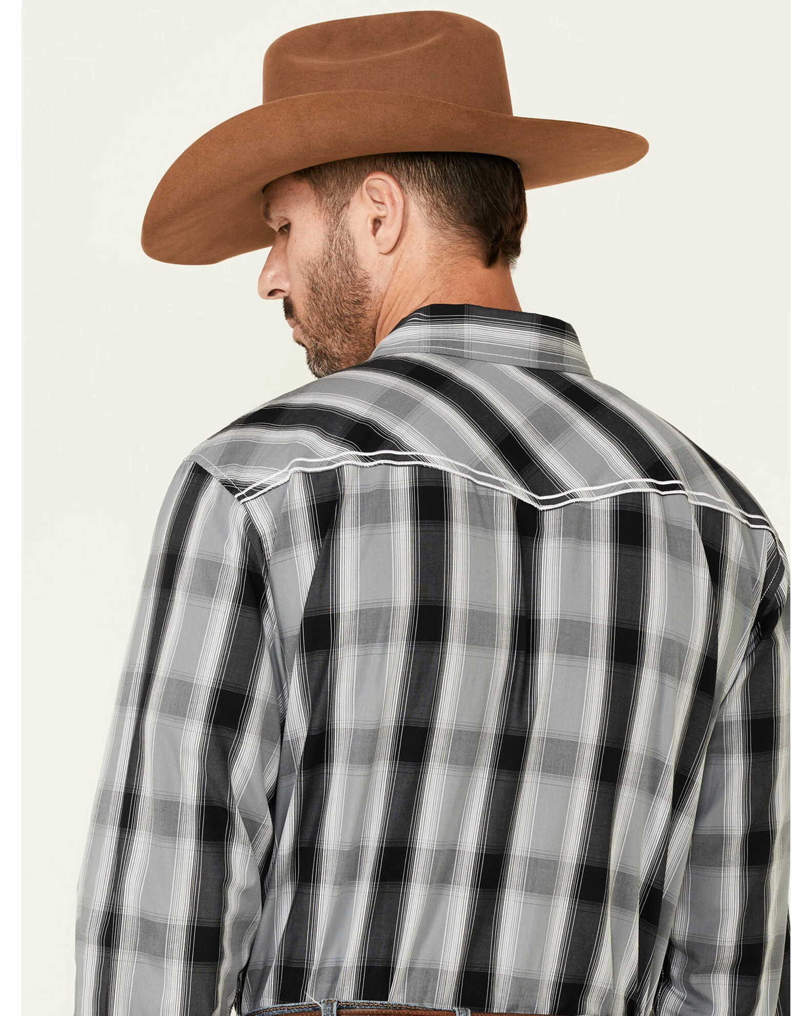 Cowboy Hardware Men's Hombre Large Plaid Long Sleeve Snap Western Shirt 6 Cowboy Hardware Men's Hombre Large Plaid Long Sleeve Snap Western Shirt - Image 4