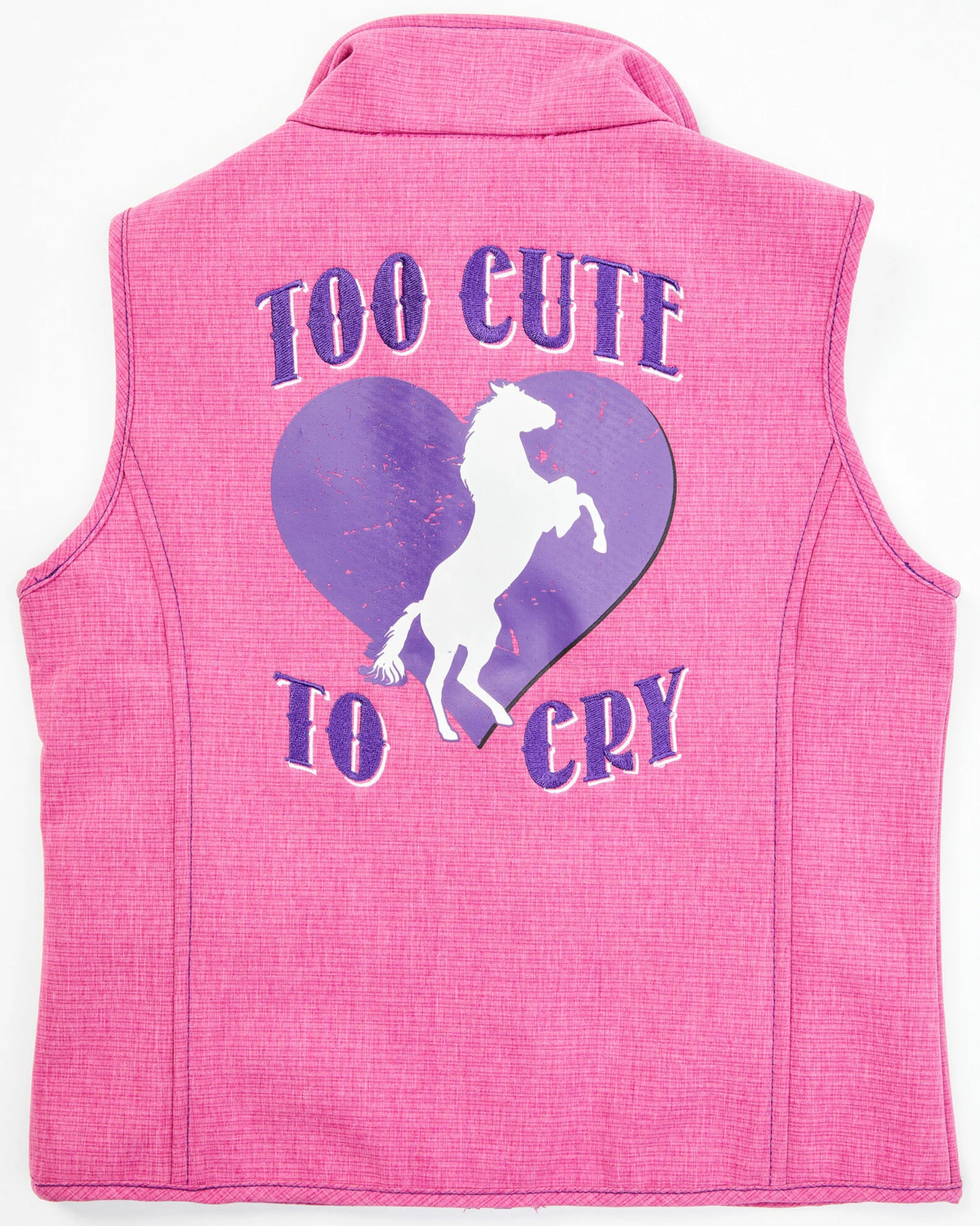 Cowboy Hardware Toddler Girls' Pink & Purple Too Cute To Cry Softshell Vest For Toddler-Girls' 5 Cowboy Hardware Toddler Girls' Pink & Purple Too Cute To Cry Softshell Vest For Toddler-Girls' - Image 3