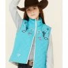 Cowboy Hardware Cowgirl Hardware Girls' Turquoise Southwest Print Zip-Front Quilted Vest  Purple -Cowboy Hardware Shop 2000344814 500 P1