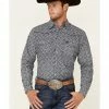 Cowboy Hardware Men's Paisley Print Long Sleeve Snap Western Shirt  Blue -Cowboy Hardware Shop 2000346580 400 P1