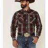 Cowboy Hardware Men's Multi Plaid Long Sleeve Snap Western Shirt  Red -Cowboy Hardware Shop 2000346590 600 P1