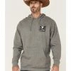 Cowboy Hardware Men's Grey To The Core Graphic Hooded Sweatshirt  -Cowboy Hardware Shop 2000346628 020 P1