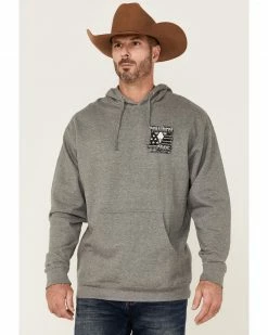 Cowboy Hardware Men's Grey To The Core Graphic Hooded Sweatshirt 
