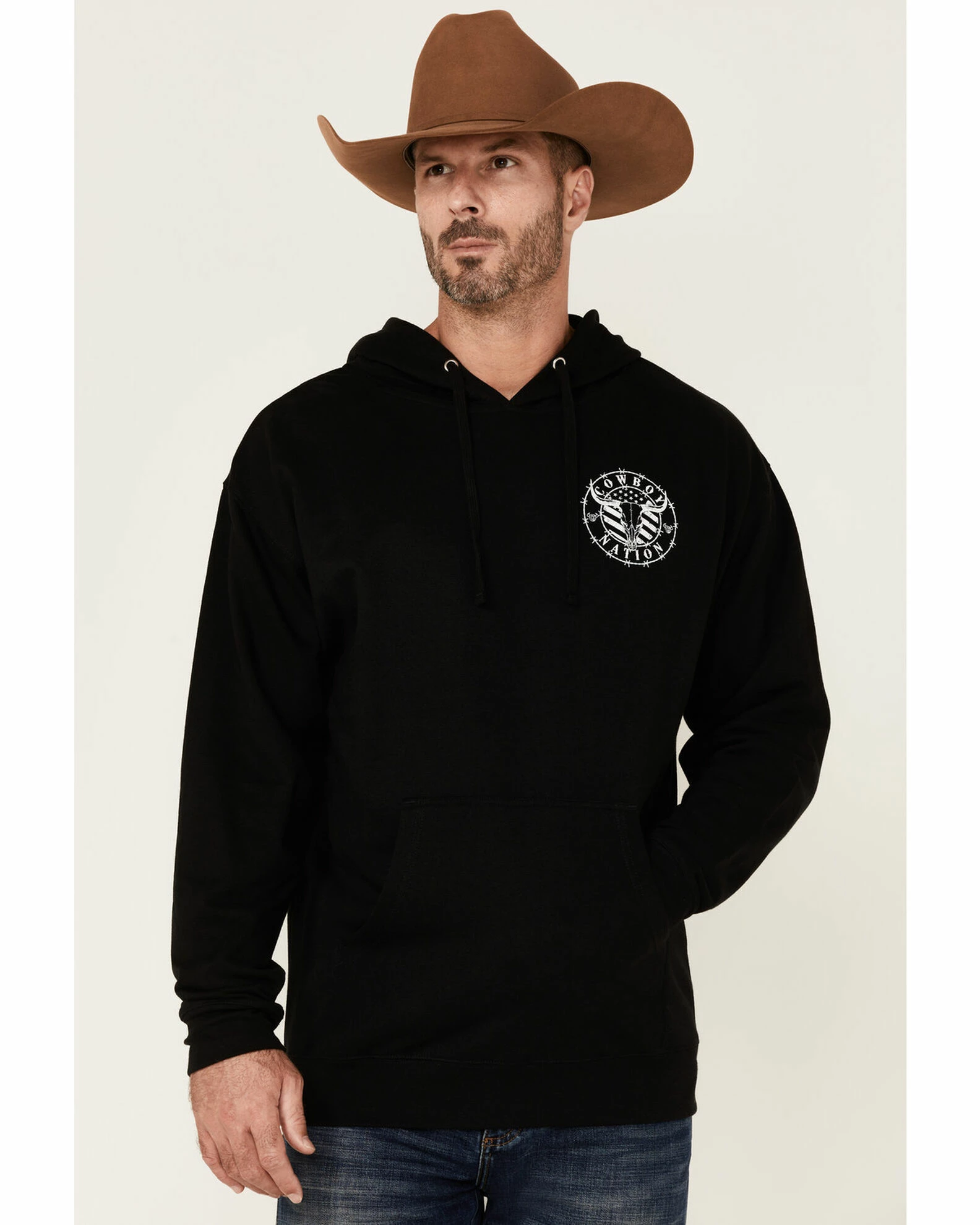 Cowboy Hardware Men's Cowboy Nation Graphic Hooded Sweatshirt 2 Cowboy Hardware Men's Cowboy Nation Graphic Hooded Sweatshirt