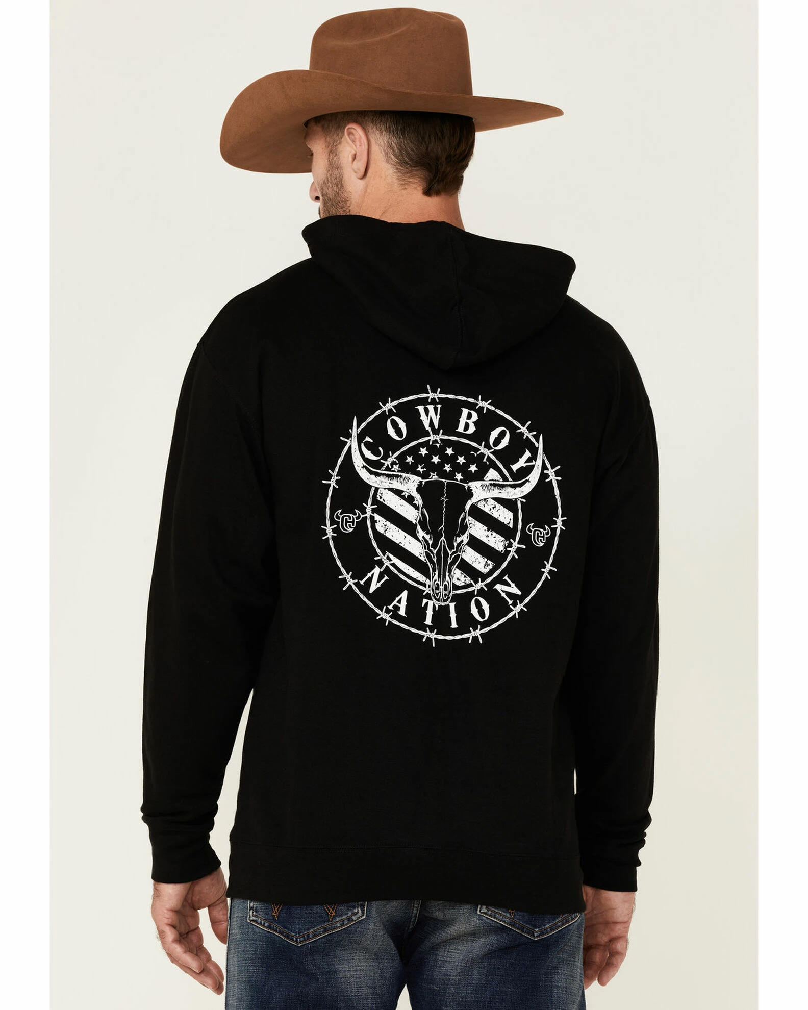 Cowboy Hardware Men's Cowboy Nation Graphic Hooded Sweatshirt 5 Cowboy Hardware Men's Cowboy Nation Graphic Hooded Sweatshirt - Image 4