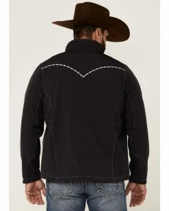 Cowboy Hardware Men's Grey Barbwire Stitched Zip-Front Poly Shell Jacket 9 Cowboy Hardware Men's Grey Barbwire Stitched Zip-Front Poly Shell Jacket -Cowboy Hardware Shop 2000346632 020 P4