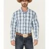 Cowboy Hardware Men's Navy Plaid Long Sleeve Button-Down Western Shirt 1 Cowboy Hardware Men's Navy Plaid Long Sleeve Button-Down Western Shirt -Cowboy Hardware Shop 2000346637 410 P1