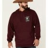 Cowboy Hardware Men's Maroon To The Core Graphic Hooded Sweatshirt 