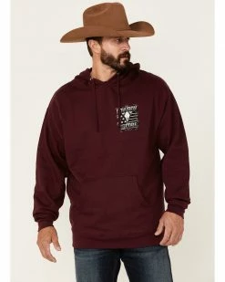 Cowboy Hardware Men's Maroon To The Core Graphic Hooded Sweatshirt 