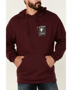 Cowboy Hardware Men's Maroon To The Core Graphic Hooded Sweatshirt  -Cowboy Hardware Shop 2000346638 642 P3