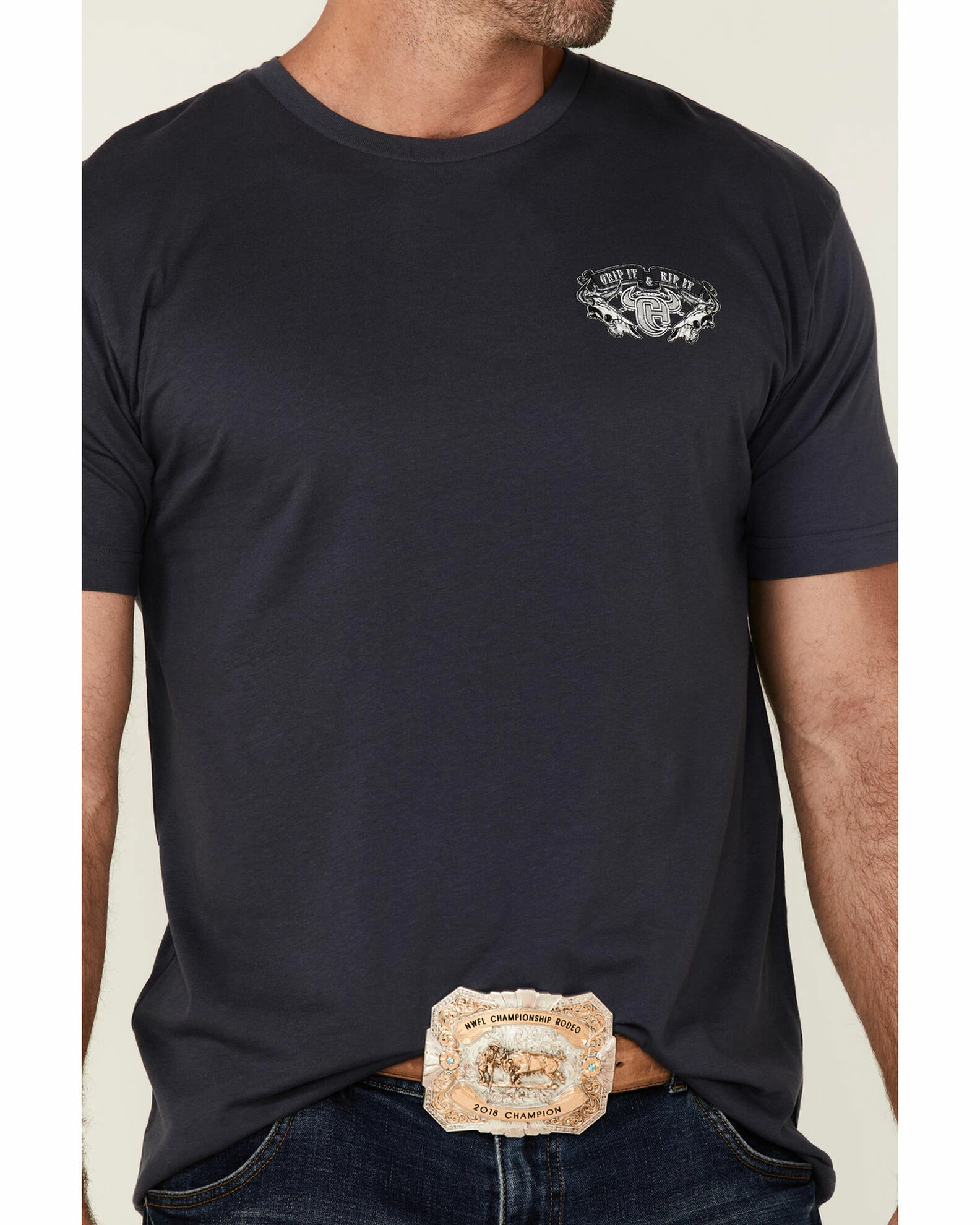 Cowboy Hardware Men's Grip And Rip It Graphic Short Sleeve T-Shirt 5 Cowboy Hardware Men's Grip And Rip It Graphic Short Sleeve T-Shirt - Image 3