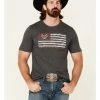 Cowboy Hardware Men's Justice For All Flag Graphic Short Sleeve T-Shirt  Charcoal -Cowboy Hardware Shop 2000346910 022 P1