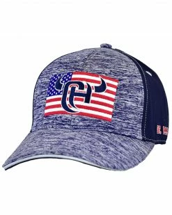 Cowboy Hardware Men's Heather Navy CH Flag Patch Embroidered Ball Cap 