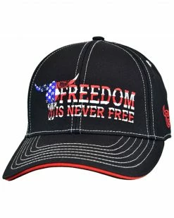 Cowboy Hardware Men's Freedom Is Never Free Skull Embroidered Ball Cap 