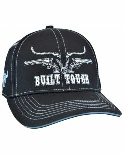 Cowboy Hardware Men's Black Built Tough Embroidered Ball Cap 