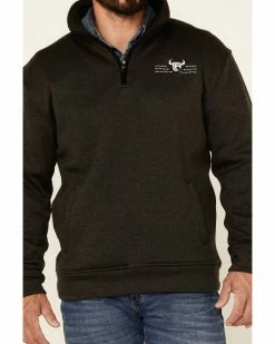 Cowboy Hardware Men's Charcoal Barb Wire Logo 1/4 Zip Front Fleece Pullover 7 Cowboy Hardware Men's Charcoal Barb Wire Logo 1/4 Zip Front Fleece Pullover -Cowboy Hardware Shop 2000347773 022 P3