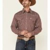 Cowboy Hardware Men's Burgundy Pitchfork Print Long Sleeve Snap Western Shirt 2 Cowboy Hardware Men's Burgundy Pitchfork Print Long Sleeve Snap Western Shirt -Cowboy Hardware Shop 2000356779 640 P1