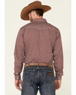 Cowboy Hardware Men's Burgundy Pitchfork Print Long Sleeve Snap Western Shirt 9 Cowboy Hardware Men's Burgundy Pitchfork Print Long Sleeve Snap Western Shirt -Cowboy Hardware Shop 2000356779 640 P4