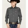 Cowboy Hardware Boys' Bramble Total Paisley Long Sleeve Snap Shirt Black -Cowboy Hardware Shop 2000358231 001 P1
