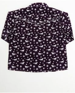 Cowboy Hardware Cowgirl Hardware Toddler-Girls' Daisy Rider Purple Print Long Sleeve Shirt  -Cowboy Hardware Shop 2000358258 500 P3