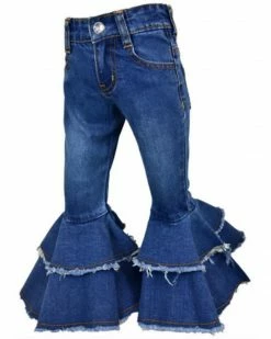 Cowboy Hardware Toddler-Girls' Double Ruffle Flare Jeans Blue -Cowboy Hardware Shop 2000358268 400 P1 1