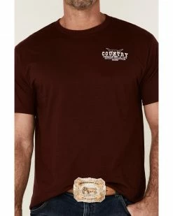 Cowboy Hardware Men's Maroon Country American Way Of Life Graphic Short Sleeve T-Shirt 8 Cowboy Hardware Men's Maroon Country American Way Of Life Graphic Short Sleeve T-Shirt -Cowboy Hardware Shop 2000358341 642 P3