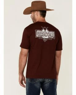 Cowboy Hardware Men's Maroon Country American Way Of Life Graphic Short Sleeve T-Shirt 9 Cowboy Hardware Men's Maroon Country American Way Of Life Graphic Short Sleeve T-Shirt -Cowboy Hardware Shop 2000358341 642 P4