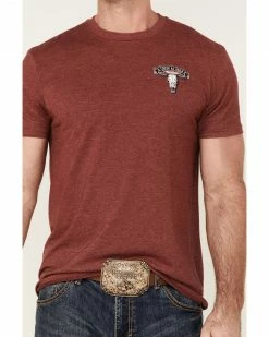 Cowboy Hardware Men's Heather Maroon Tough As Nails Graphic Short Sleeve T-Shirt  -Cowboy Hardware Shop 2000360842 642 P3