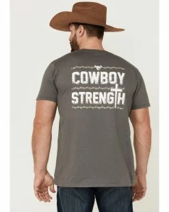 Cowboy Hardware Men's Cowboy Strength Graphic Short Sleeve T-Shirt  -Cowboy Hardware Shop 2000360844 022 P4