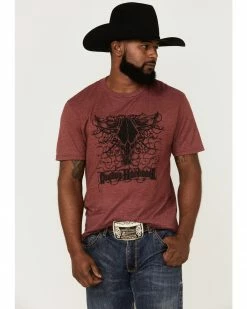 Cowboy Hardware Men's Barbed Skull Graphic T-Shirt Red -Cowboy Hardware Shop 2000360848 600 P1 1