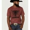 Cowboy Hardware Men's Barbed Skull Graphic T-Shirt Red -Cowboy Hardware Shop 2000360848 600 P1