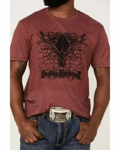 Cowboy Hardware Men's Barbed Skull Graphic T-Shirt Red -Cowboy Hardware Shop 2000360848 600 P3