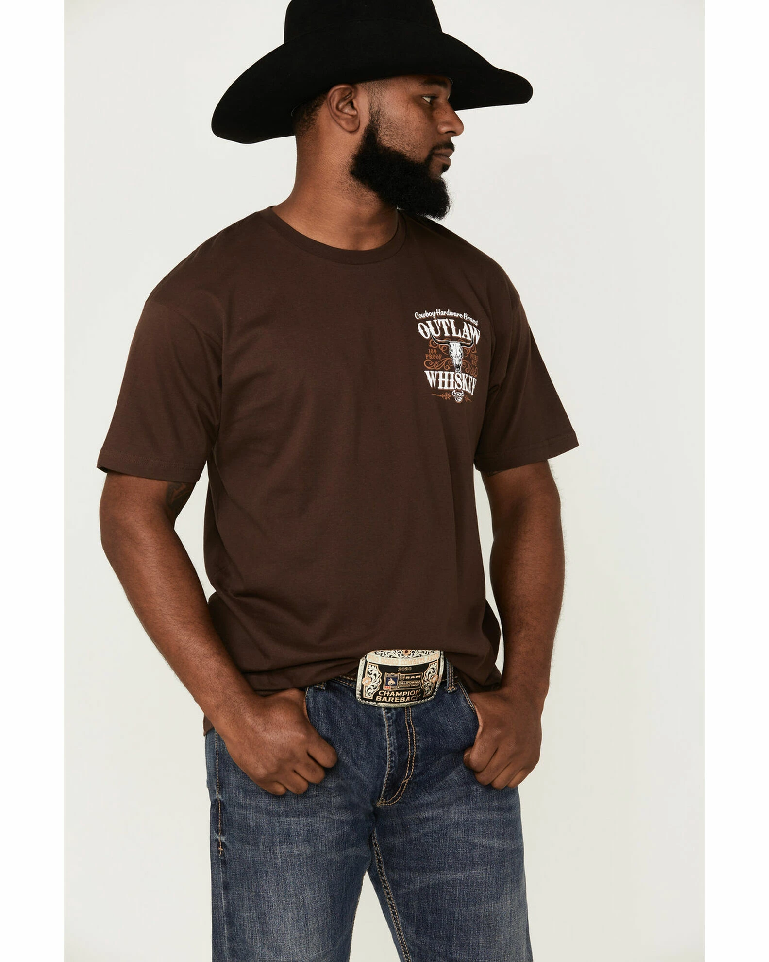 Cowboy Hardware Men's Outlaw Whiskey Graphic T-Shirt 3 Cowboy Hardware Men's Outlaw Whiskey Graphic T-Shirt