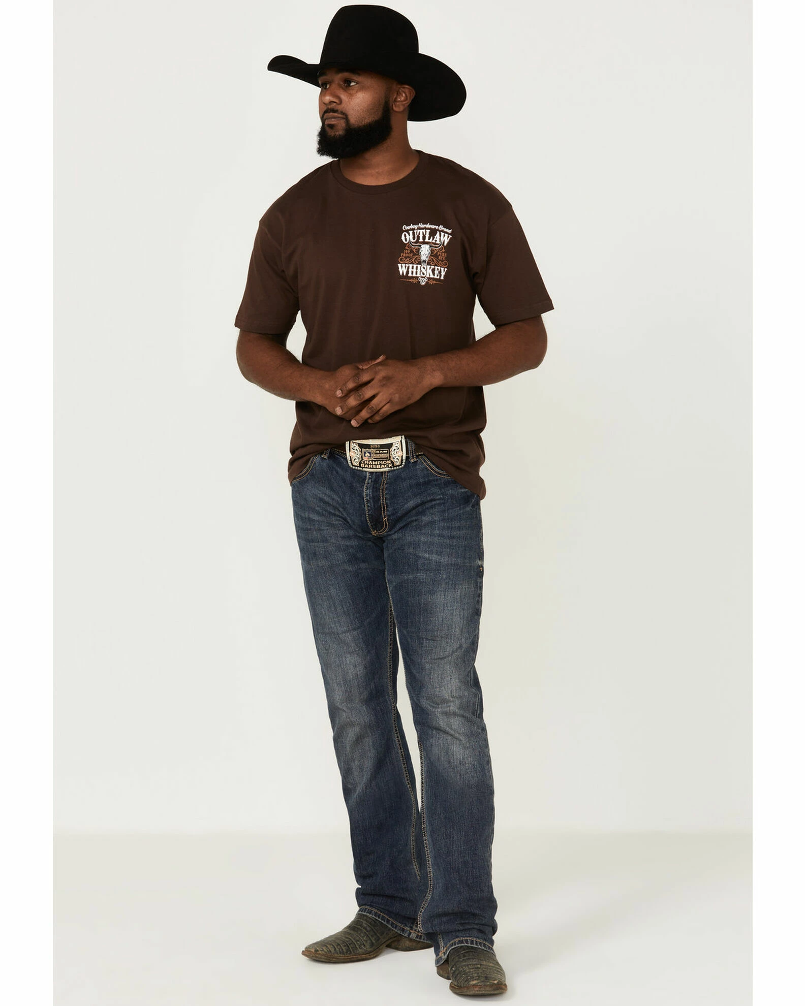 Cowboy Hardware Men's Outlaw Whiskey Graphic T-Shirt 4 Cowboy Hardware Men's Outlaw Whiskey Graphic T-Shirt - Image 2