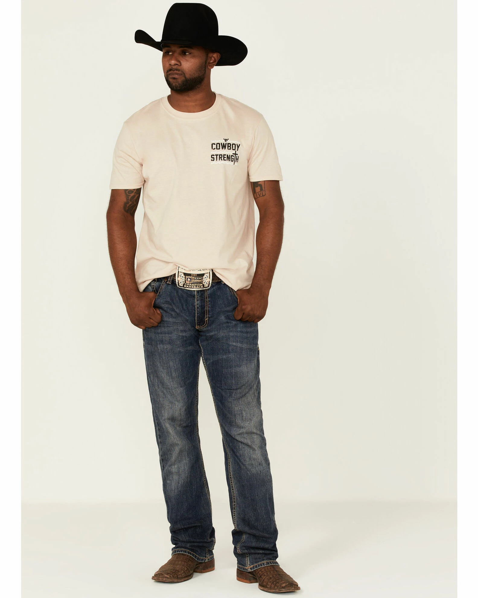 Cowboy Hardware Men's Barb Wire Strength Graphic T-Shirt 4 Cowboy Hardware Men's Barb Wire Strength Graphic T-Shirt - Image 2