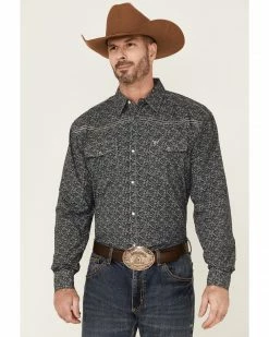 Cowboy Hardware Men's Bramble Floral Print Embroidered Long Sleeve Snap Western Shirt  Black -Cowboy Hardware Shop 2000360857 001 P1 1