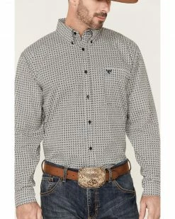 Cowboy Hardware Men's Twisted Adobe Geo Print Long Sleeve Button-Down Western Shirt  -Cowboy Hardware Shop 2000360860 100 P3