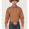 Cowboy Hardware Men's Rust Six Star Geo Print Long Sleeve Snap Western Shirt Rust Copper 1 Cowboy Hardware Men's Rust Six Star Geo Print Long Sleeve Snap Western Shirt Rust Copper -Cowboy Hardware Shop 2000360862 220 P1