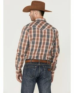 Cowboy Hardware Men's Hermosillo Large Plaid Long Sleeve Snap Western Shirt Orange 10 Cowboy Hardware Men's Hermosillo Large Plaid Long Sleeve Snap Western Shirt Orange -Cowboy Hardware Shop 2000360863 800 P4